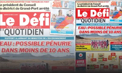 Voici la Une du Défi Quotidien de ce mardi 19 Octobre 2021