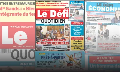 Voici la une du Défi Quotidien de ce mercredi 19 Octobre 2022