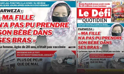 Voici la Une du Défi Quotidien de ce vendredi 19 Novembre 2021