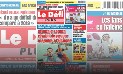 Voici la Une du Défi Plus de ce samedi 19 Novembre 2022