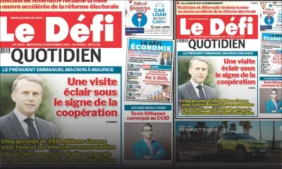 Voici la une du Défi Quotidien de ce Mercredi 19 Novembre 2025