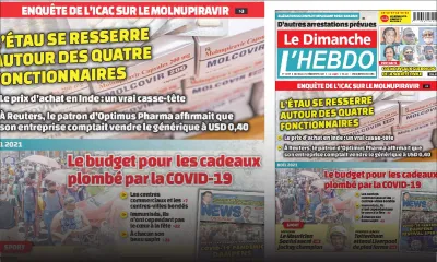 Voici la Une de Le Dimanche/L'Hebdo de ce dimanche 19 Décembre 2021