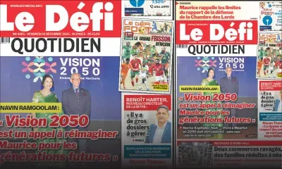 Voici la une du Défi Quotidien de ce Vendredi 19 Decembre 2025