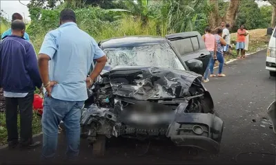 Pamplemousses : deux blessés dans une collision entre deux voitures 
