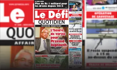 Voici la Une du Defi Quotidien de ce mercredi 20 Février 2019