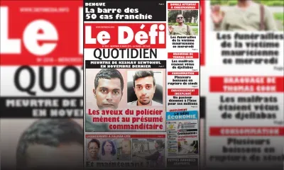 Voici la Une du Defi Quotidien de ce mercredi 20 Mars 2019
