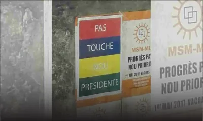 Quatre-Bornes : des affiches pour soutenir Ameenah Gurib-Fakim