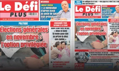 Voici la Une du Défi Plus de ce Samedi 20 Juillet 2024