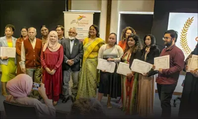 À Voilà Hotel, Bagatelle : cérémonie de remise de certificats à des apprentis pâtissières