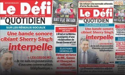 Voici la une du Défi Quotidien de ce Vendredi 20 Septembre 2024
