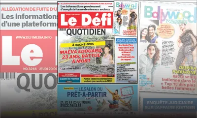 Voici la une du Défi Quotidien de ce jeudi 20 Octobre 2022