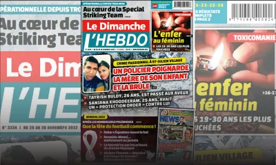 Voici la Une de Le Dimanche/L'Hebdo de ce dimanche 20 Novembre 2022