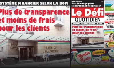 Voici la Une du Defi Quotidien de ce jeudi 20 décembre 2018