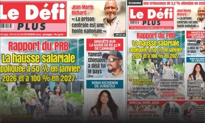 Voici la Une du Défi Plus de ce Samedi 20 Decembre 2025