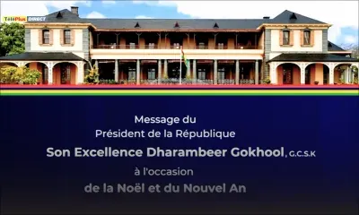Noël 2025 : message du président de la République, Dharam Gokhool