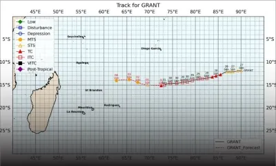 À 1 760 km de Maurice, le cyclone n’influencera pas le temps dans la région au cours des trois prochains jours
