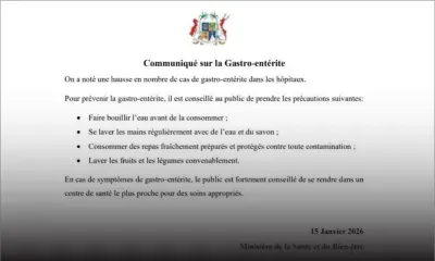 Santé : Hausse des cas de gastro-entérite, le ministère lance un appel à la vigilance