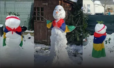 Un coucou enneigé, mais des cœurs bien mauriciens