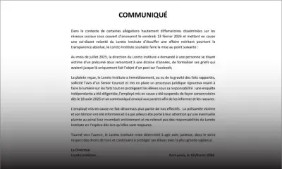Allégations d’abus au Loreto Junior School Curepipe : la direction évoque une enquête indépendante et la suspension de l'enseignant