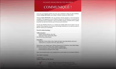 Alliance Française de l’Île Maurice : décès de son président, Bruno Dumazel