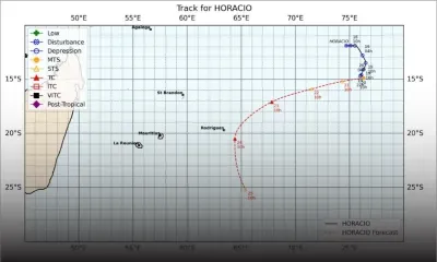 Rodrigues : la tempête tropicale modérée Horacio pourrait influencer le temps sur l’île ce week-end