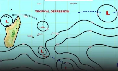 Météo : la dépression tropicale pourrait s’intensifier à l’approche de Maurice