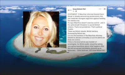 Chagos : Great British PAC répond à Gavin Glover