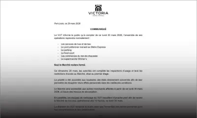Victoria Urban Terminal : l’ensemble des opérations reprendra ce lundi, le marché reste fermé