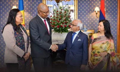 Réduit : le président des Seychelles, Patrick Herminie, rend une visite de courtoisie à Dharam Gokhool