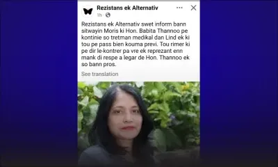 ReA : « Babita Thannoo poursuit son traitement en Inde et tout se passe comme prévu »