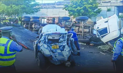 Accident spectaculaire au rond-point du Caudan - Deux rescapés : «Lapriyer ki’nn sap nou» 