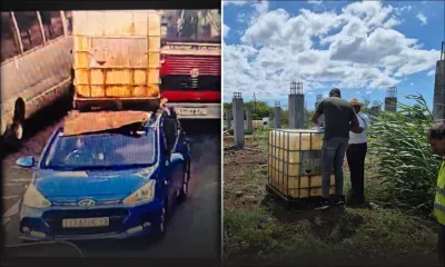 Un butin encombrant : il transporte un réservoir d’eau volé en voiture