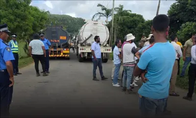 Des camionneurs bloquent l’accès à Mare-Chicose : témoignage de l’un d’entre eux