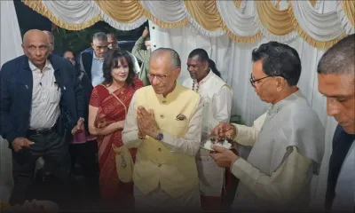 [En images] Le Premier ministre, Navin Ramgoolam, est présent à Lallmatie ce mercredi soir 27 mai.
