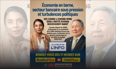 Économie en berne, secteur bancaire sous pression et turbulences politiques : Kee Chong Li Kwong Wing dans Au Coeur de l’Info ce vendredi 