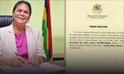 Arianne Navarre-Marie officiellement nommée Deputy Prime Minister 