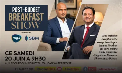 Post-Budget Breakfast Show ce samedi à 9 h 30