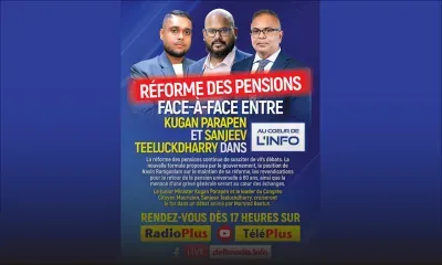 Au Cœur de l’Info – Réforme des pensions : face-à-face entre Kugan Parapen et Sanjeev Teeluckdharry