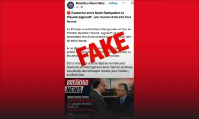 Prétendue rencontre Ramgoolam-Jugnauth : le PMO dénonce une fake news « montée de toutes pièces »
