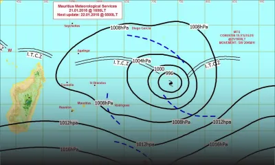 Météo: la tempête Corentin n’influencera pas le temps à l’île Maurice