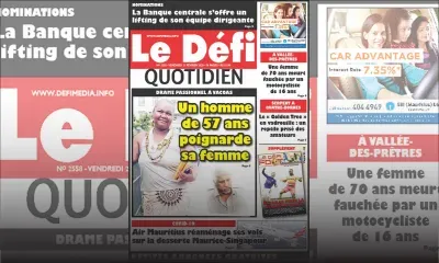 Voici la Une du Défi Quotidien de ce vendredi 21 février 2020