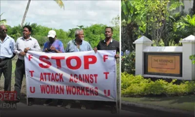 Interdiction de porter le tika et le sindoor : la FTU manifeste devant l’hôtel The Residence
