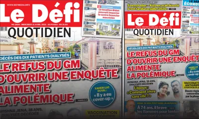 Voici la Une du Défi Quotidien de ce mercredi 21 avril 2021