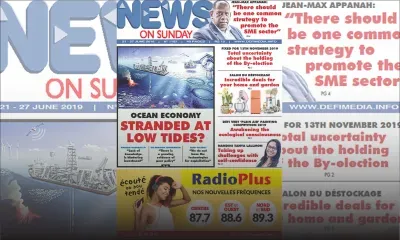 Voici la Une de News on Sunday de ce Vendredi 21 Juin 2019