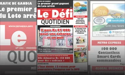 Voici la Une du Défi Quotidien de ce Vendredi 21 Juin 2019
