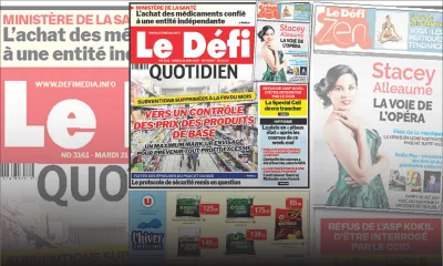 Voici la une du Défi Quotidien de ce mardi 21 Juin 2022