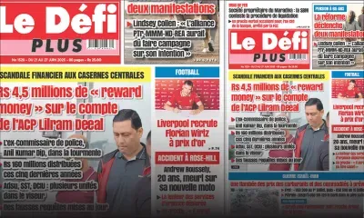 Voici la Une du Défi Plus de ce Samedi 21 Juin 2025