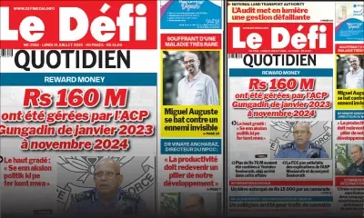 Voici la une du Défi Quotidien de ce Lundi 21 Juillet 2025