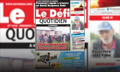 Voici la Une du Défi Quotidien de ce Mercredi 21 Août 2019