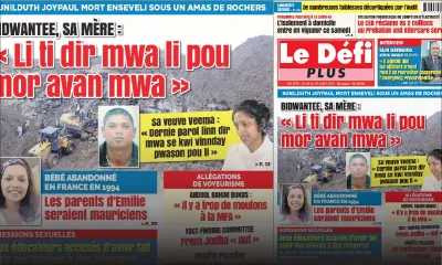 Voici la Une du Défi Plus de ce samedi 21 Août 2021